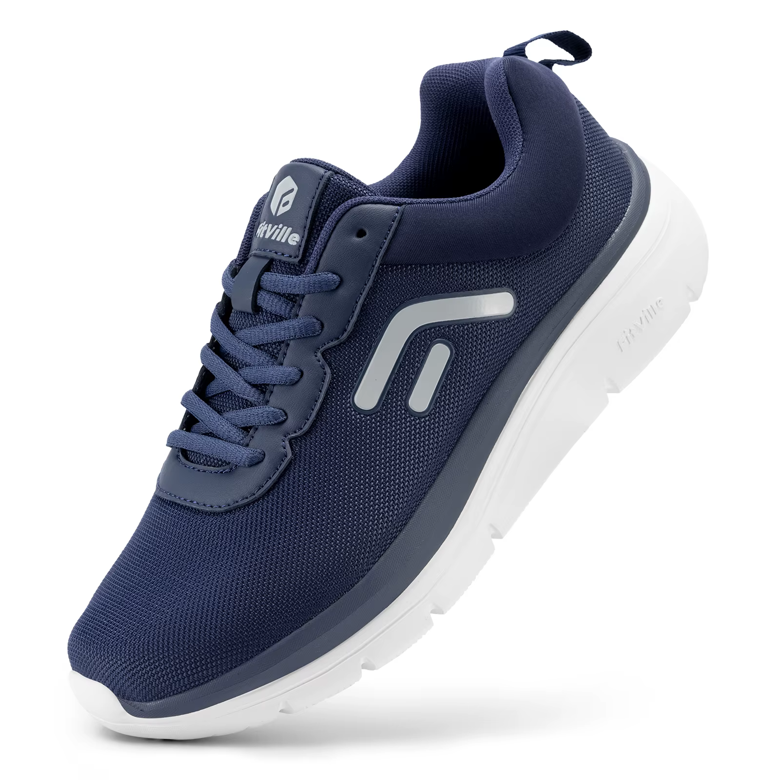 FitVille-Chaussures de marche légères et respirantes pour hommes, baskets à semelle optique large, f