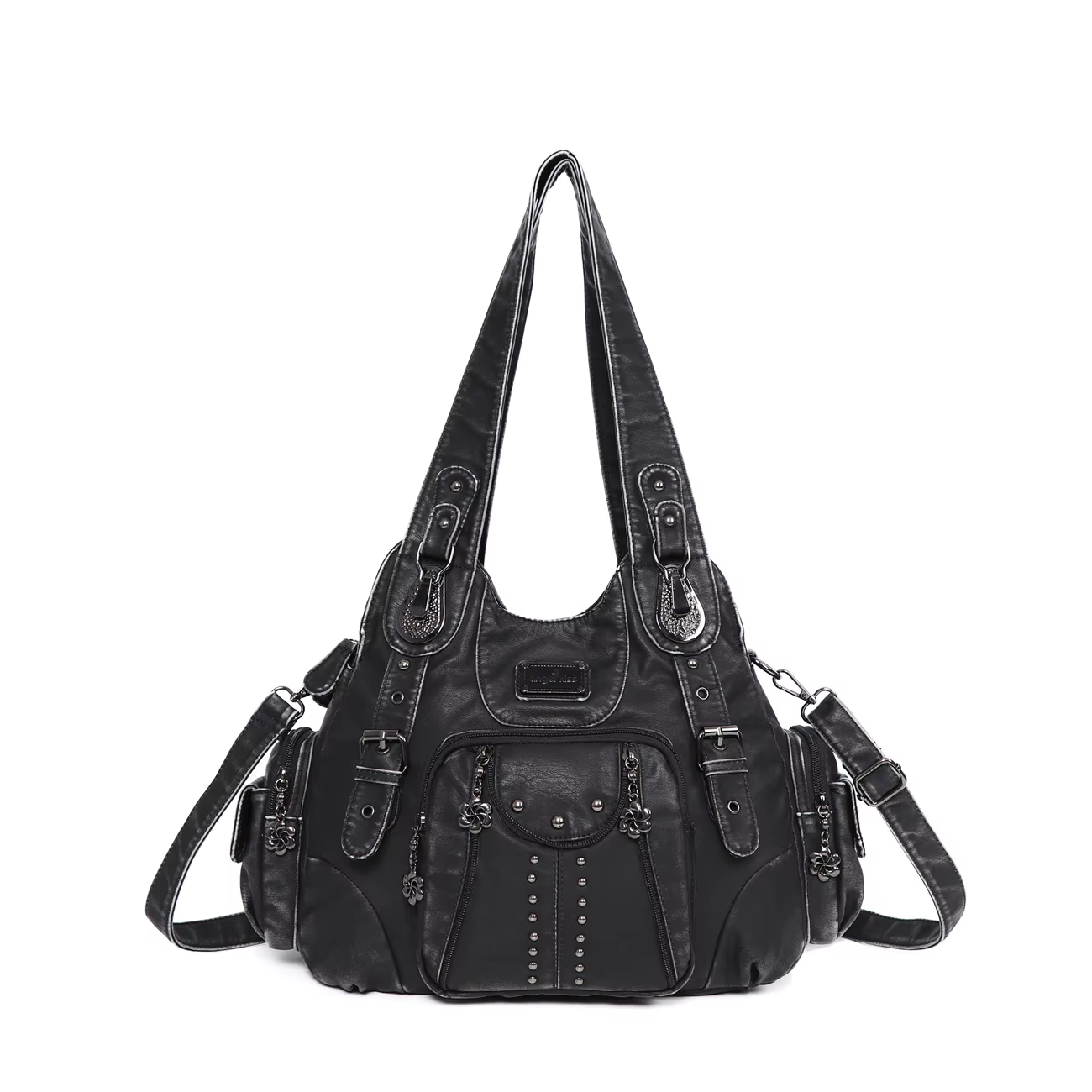 Sacs à main vintage pour femmes, sacs à bandoulière en cuir PU tendance, sacs à main de grande capac
