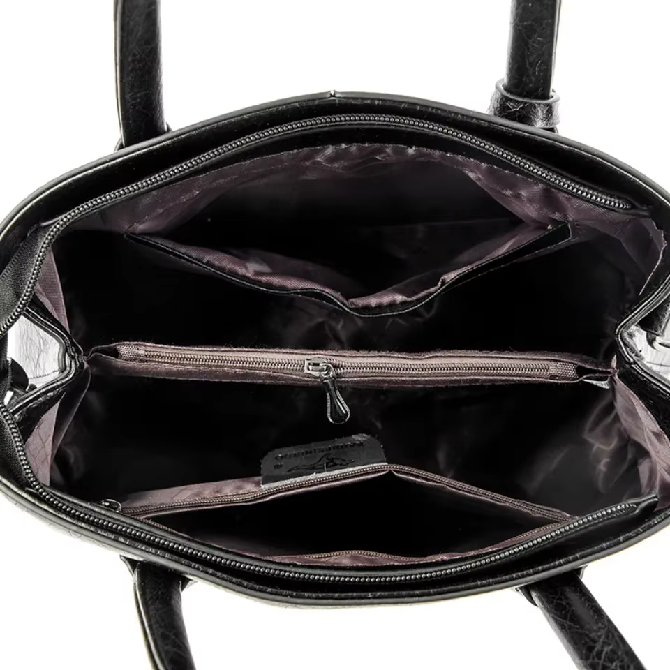 Sacs à main en cuir souple de marque authentique pour femmes, grands sacs fourre-tout, sacs à bandou