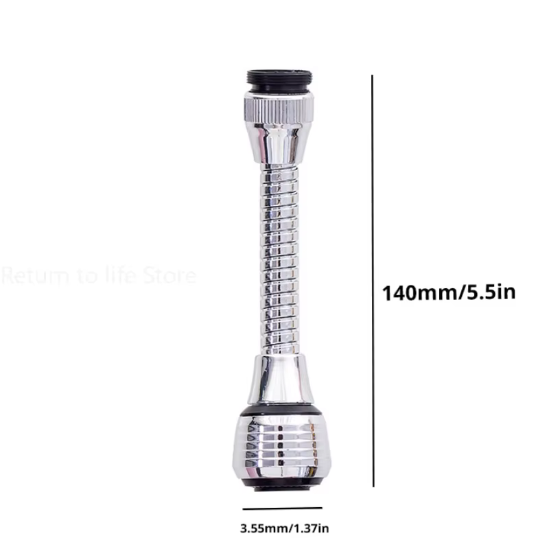 Robinet de cuisine en acier inoxydable, économie d'eau, buse haute pression, adaptateur de robinet, 
