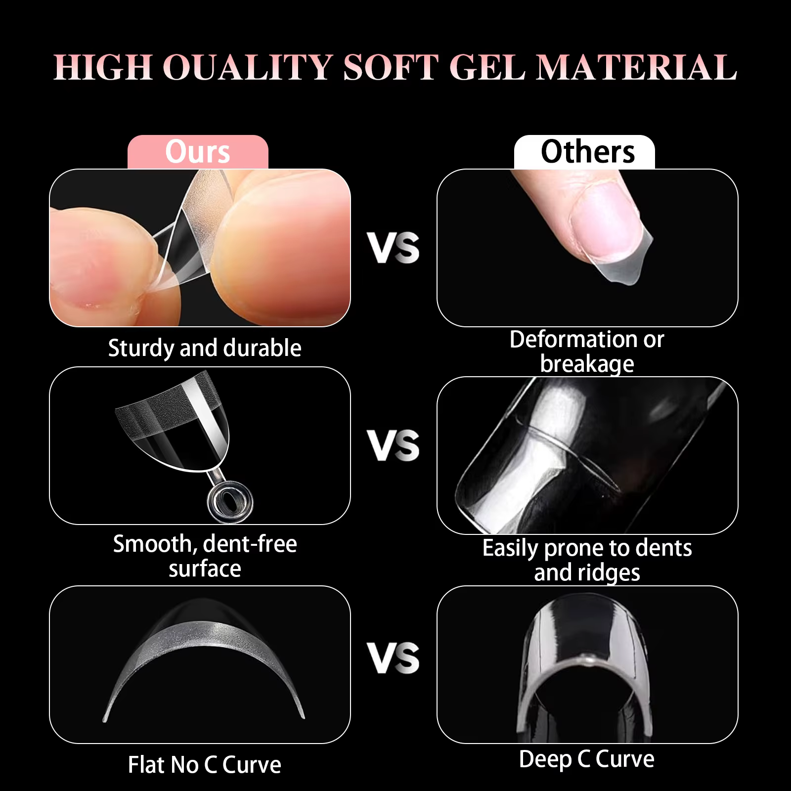 600 pièces/boîte Ultra court français faux presse sur acrylique ongles conseils amande carré sans tr