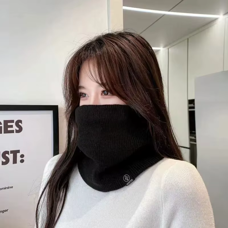 Mode femmes tricoté écharpe solide cachemire comme hiver Snood foulards dame chaud épais unisexe hom