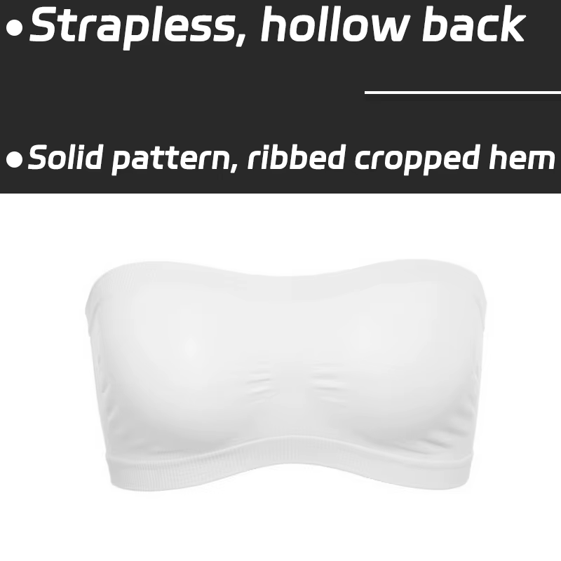 Soutien-gorge sans bretelles pour femmes, haut court respirant, sous-vêtements confortables, bralett