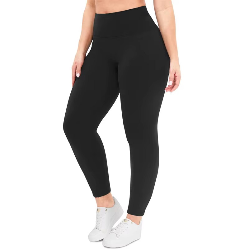 VITALINOVO Leggings grande taille avec poches pour femme taille haute contrôle du ventre pantalon de