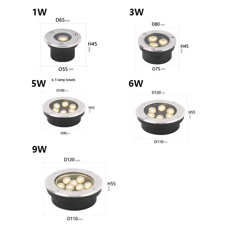Spot Lumineux LED Fin et Encastrable, Imperméable Conforme à la Norme IP67, Éclairage d'Extérieur, I