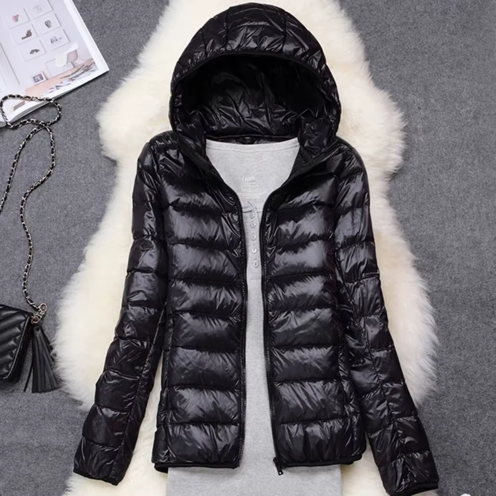 Doudoune Femme Ultra Légère, Capuche Pliable, Doudoune Femme, Manteau NikS6, Hiver, Nouveau, Printem