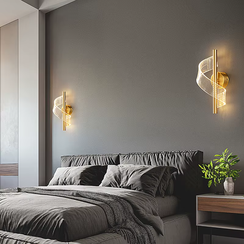 Applique murale LED au design nordique moderne, luminaire décoratif d'intérieur, idéal pour une cham