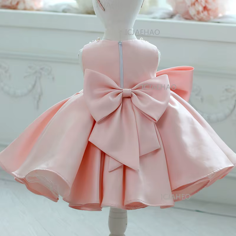 Robe de Princesse Tutu Rose Style Coréen pour Bébé Fille, Tenue de Fête Formelle pour Enfants d'un A
