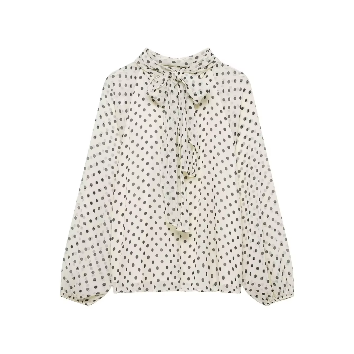 Chemise à manches longues à pois pour femmes, mode printemps automne, chemise à nœud à lacets, chemi