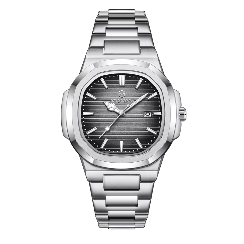 Nouvelle Montre Militaire de Luxe 2026 pour Homme, Carrée, Étanche, Lumineuse, Date et Jour, en Acie