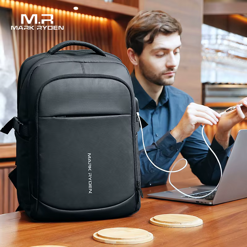 MARK RYDEN-sac à dos étanche pour hommes, 15.6 pouces, avec poches multicouches, chargement USB, pou