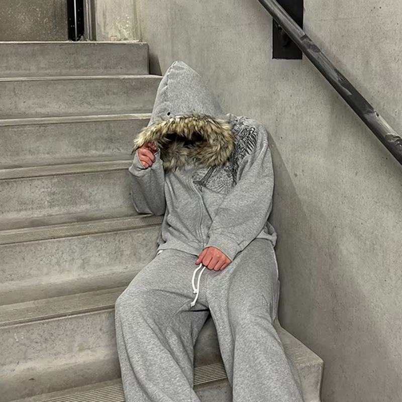 Sweat à capuche à manches longues, chapeau moelleux, couleur unie, décontracté, manteau rétro, tenda