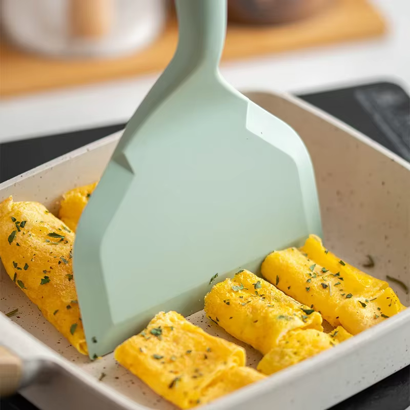 Spatule en silicone antiarina à large bouche Yuzi, Eva d'omelette, crêpes, œufs frits, pelle, access