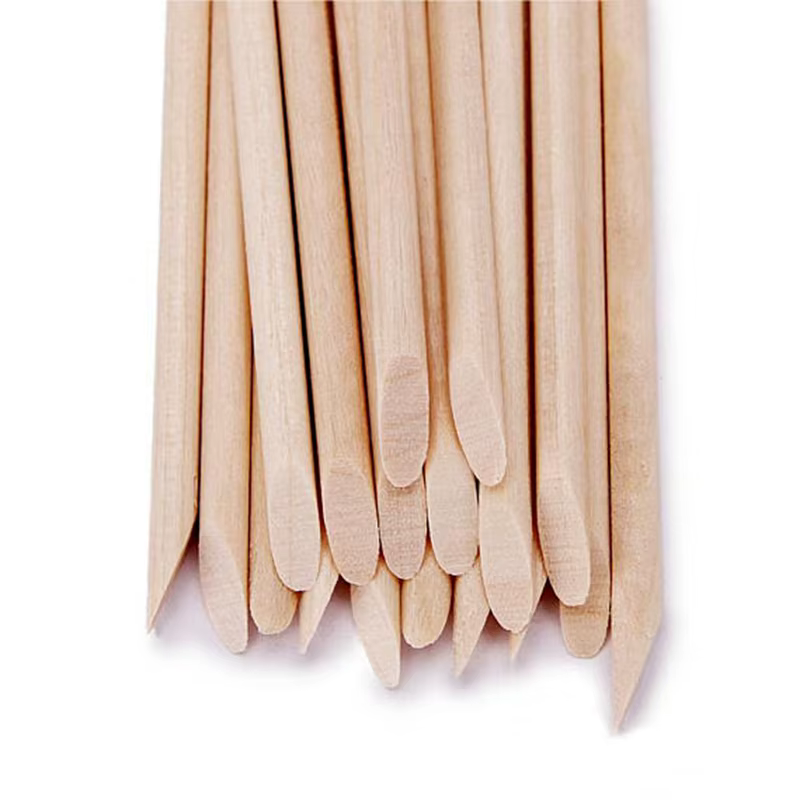 Bâtons en bois Orange (11,5 cm), 100 pièces, poussoir à cuticules pour Nail Art, bâtons de manucure 