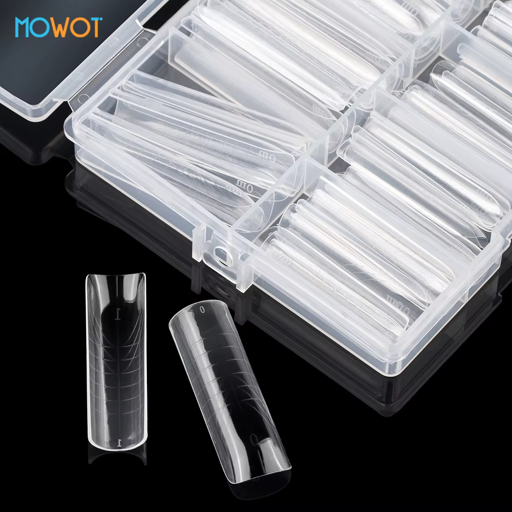 MOWOT nouveau carré double forme d'ongle Extension faux ongles conseils construction rapide Gel moul