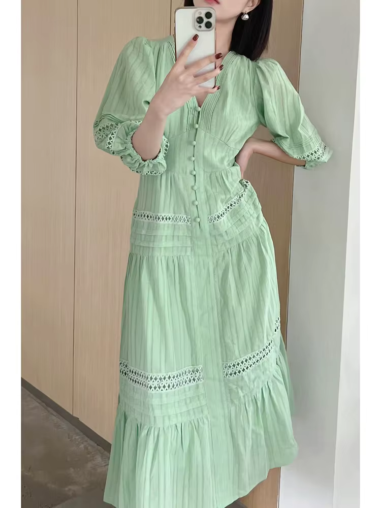 Pouvez-vous psyLady-Robe mi-longue élégante à plusieurs niveaux pour femmes, robes évidées pour dame