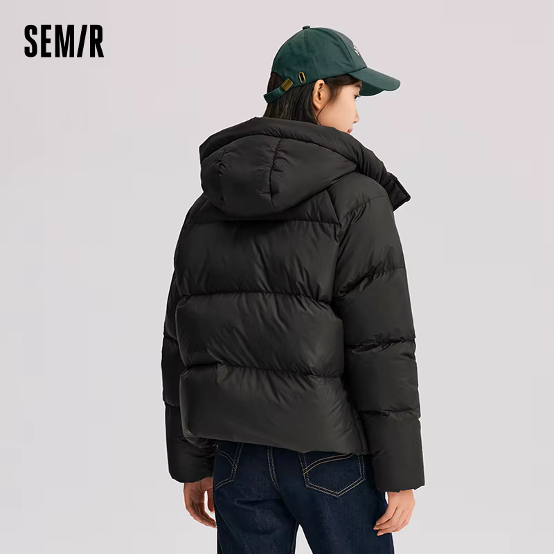 Semir doudoune femmes couleur unie ample polyvalent 2025 hiver nouveau imperméable à l'huile anti-ta