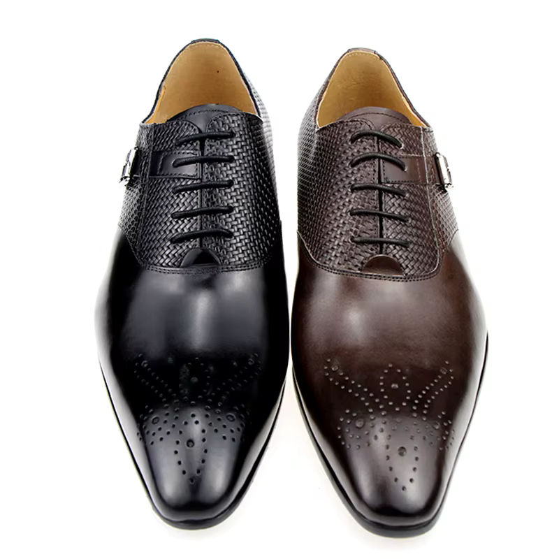 Chaussures formelles en cuir véritable pour hommes, mode Zapato Social, robe de mariée, mocassins im