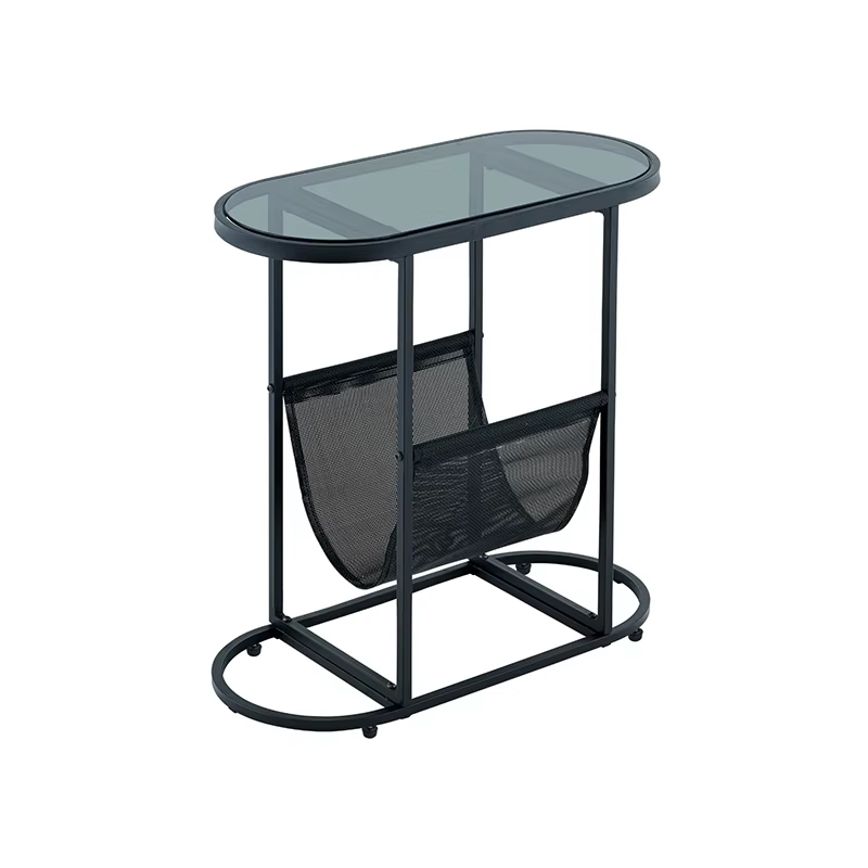 Petites Tables d'Appoint promenales en Verre, Petit Espace de Salon avec Magazines, Espace de Rangem