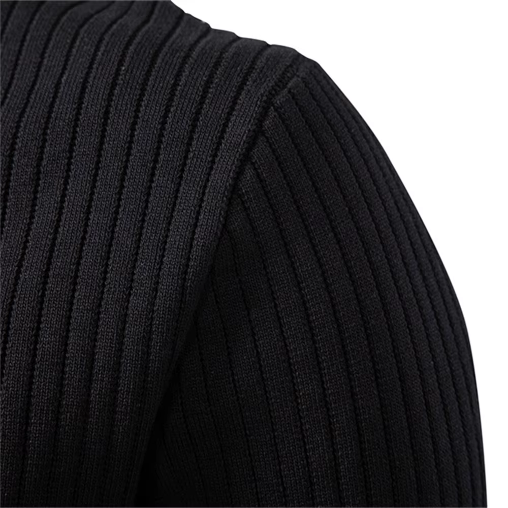 AIOPESON bouton patte Polo hommes côtelé rayure à manches longues coupe contemporaine minimaliste au
