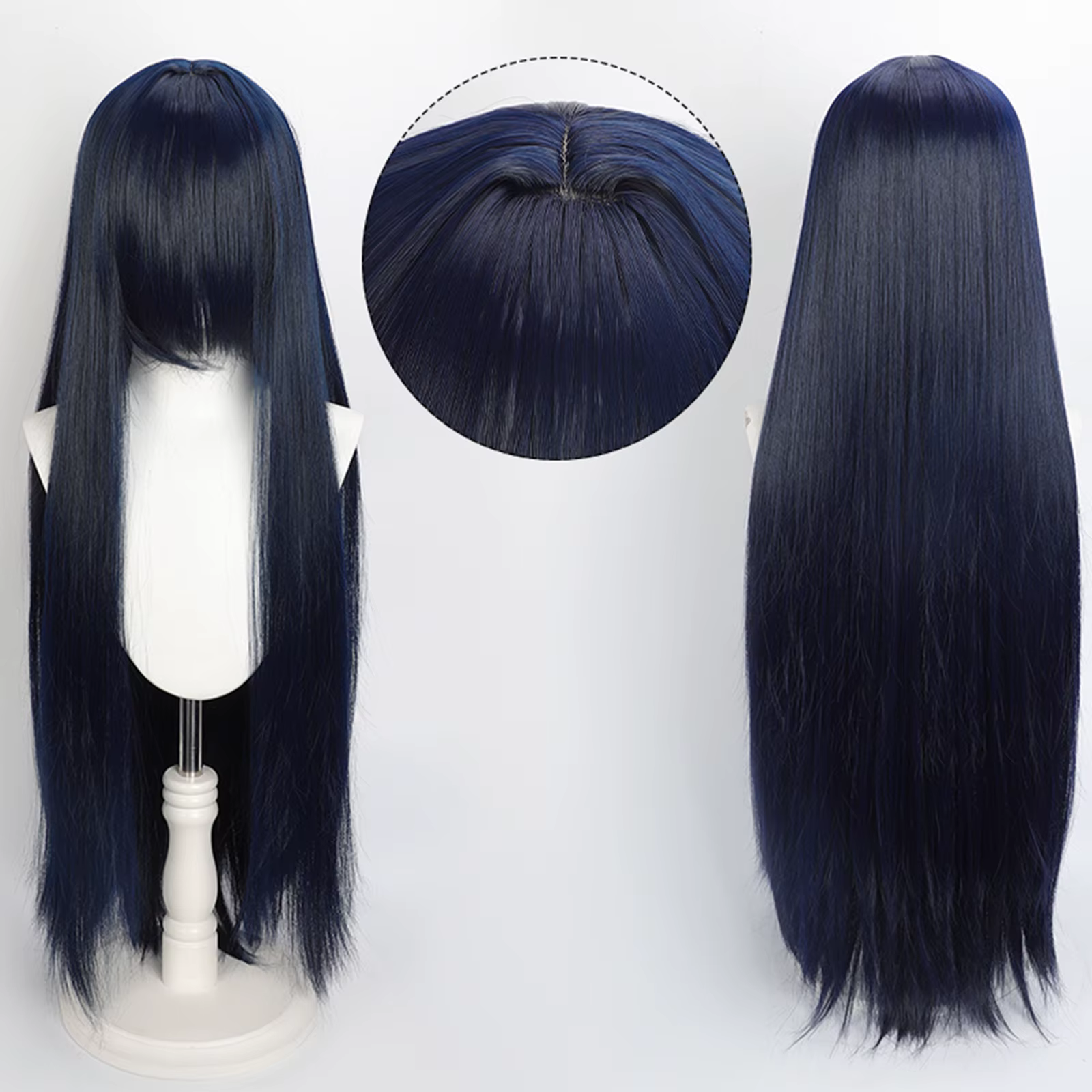 Perruque colorée longue de 100cm, perruques de fête pour Costume de Cosplay Anime, perruque synthéti