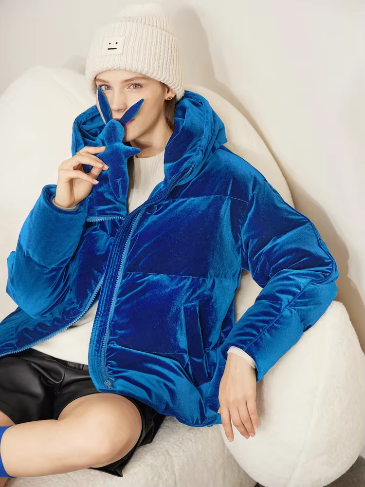AMII-Doudounes à capuche minimalistes pour femmes, vestes monochromes élégantes, épaisses et chaudes