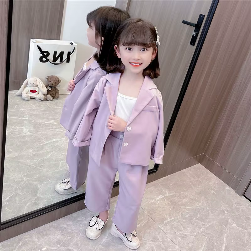 Blazer en coton pour enfants, nouvelle collection, fin, à manches longues, 2 pièces, créatif, respir