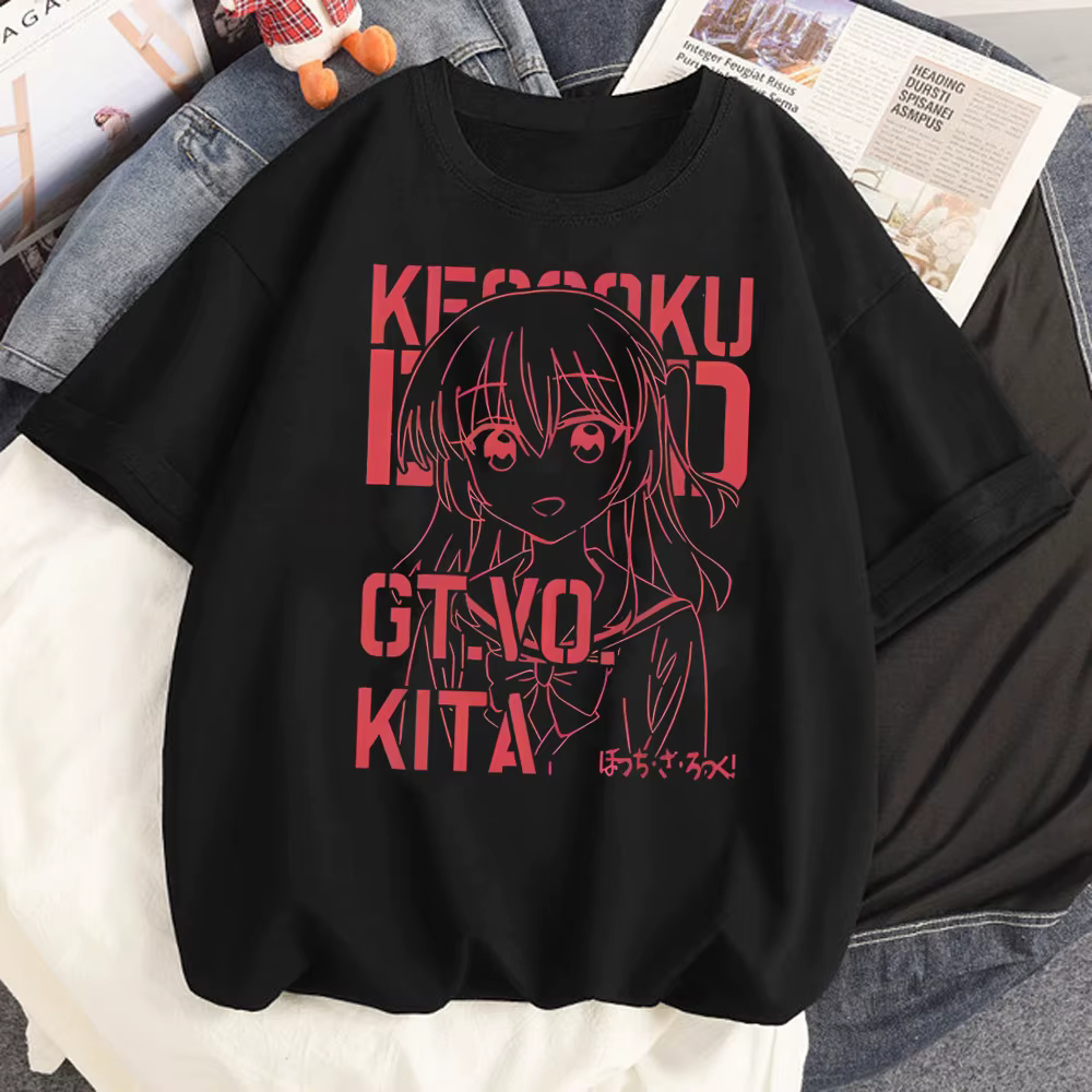 Bocchi the Rock chemise adolescent années 2000 kawaii Grunge années 80 Punk Vintage t-shirt gothique