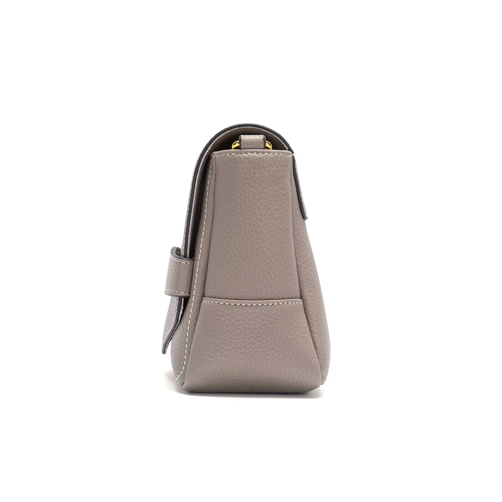 C-H sacs à bandoulière gris Simple haute qualité Texture Flip couverture sacs doux sac carré femme b