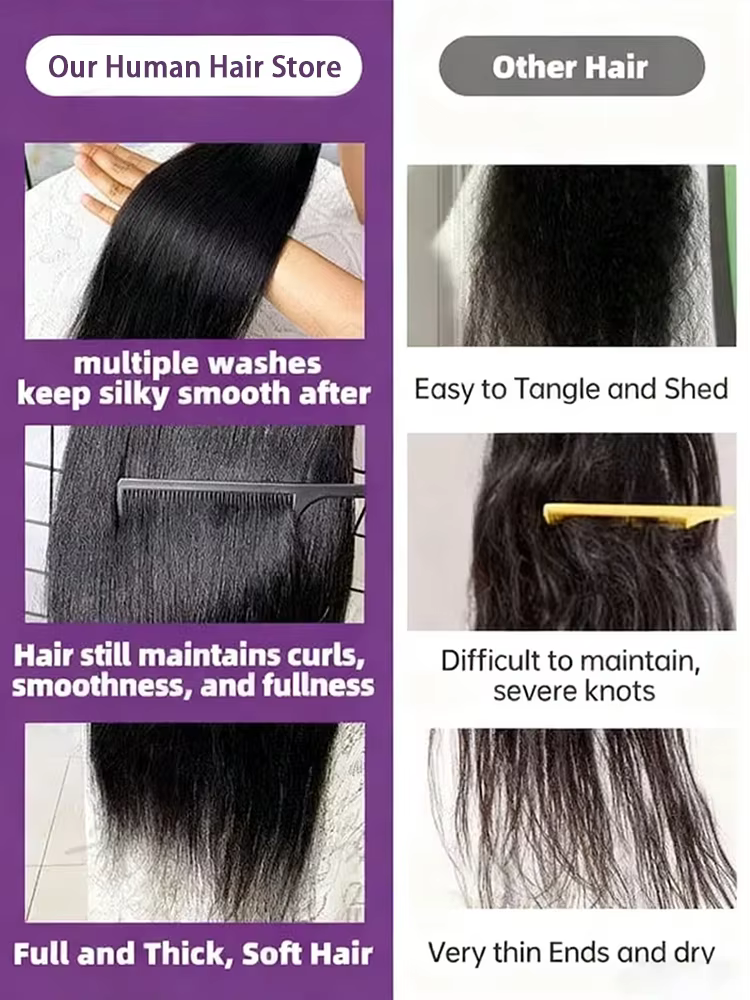 Lots de 1/3/4 mèches de cheveux brésiliens lisses 12A, cheveux humains vierges non traités, couleur