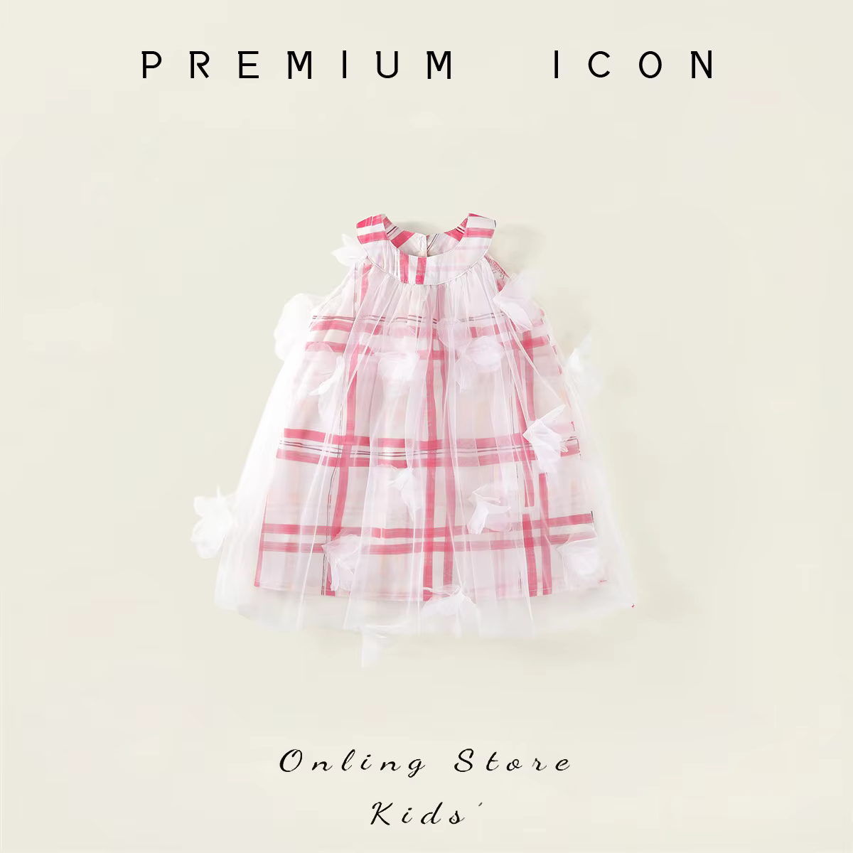 Robe à carreaux Nouveauté Été 2026, Robe-veste en maille à nœuds pour enfants de petite et moyenne t