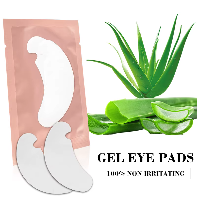 Coussinets en gel pour extension de cils, 50 paires, patchs hydrogel, en forme de U, fournitures de 