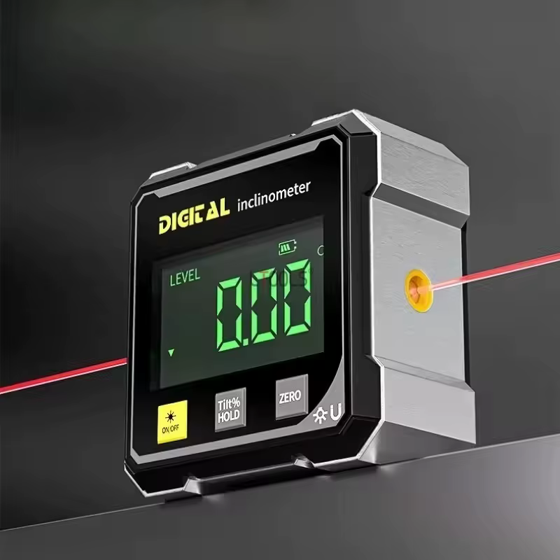 Niveau de mesure précis, aspiration magnétique à quatre côtés, boîte d'angle d'inclinaison Laser Dou