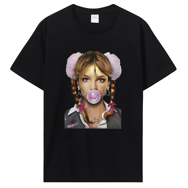 Chanteur Britney Spears Bubblegum graphique T-Shirt hommes femmes haute qualité Vintage T-Shirt coto