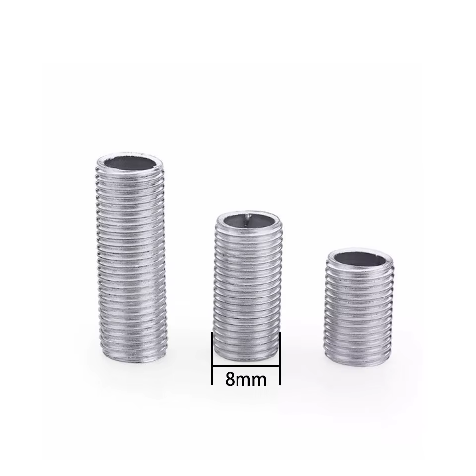 2 pièces M6 M8 M10 M12 M14 M6 dents complètes Tube creux 1.0mm dents fines tige connexion Tube lampe