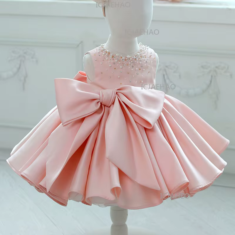 Robe de Princesse Tutu Rose Style Coréen pour Bébé Fille, Tenue de Fête Formelle pour Enfants d'un A