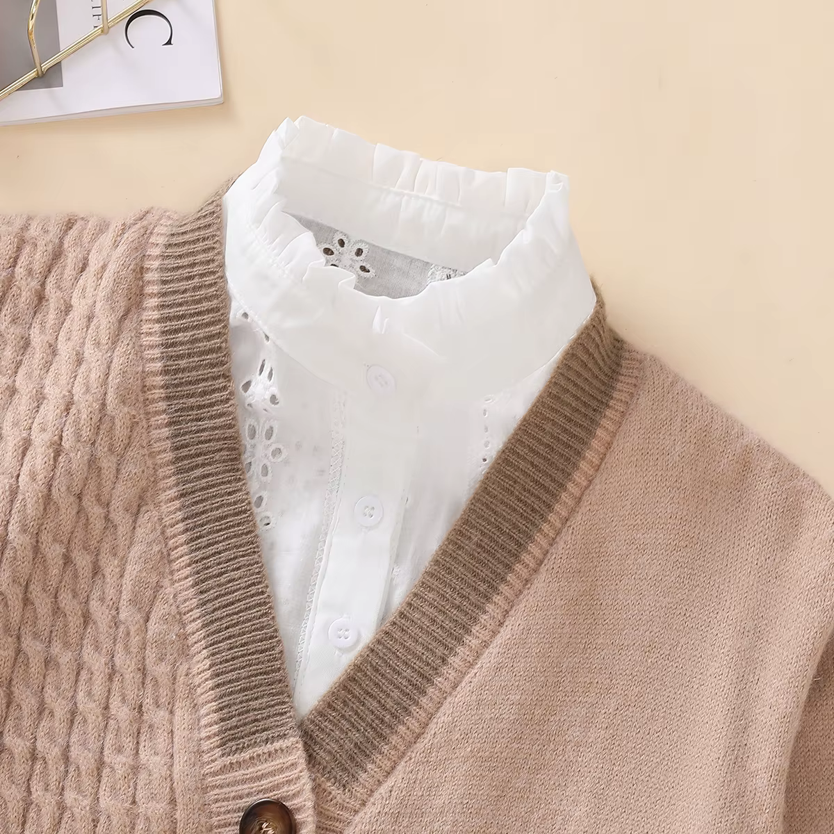 Faux col respirant ajouré pour femmes, col montant à la mode, professionnel décontracté polyvalent, 
