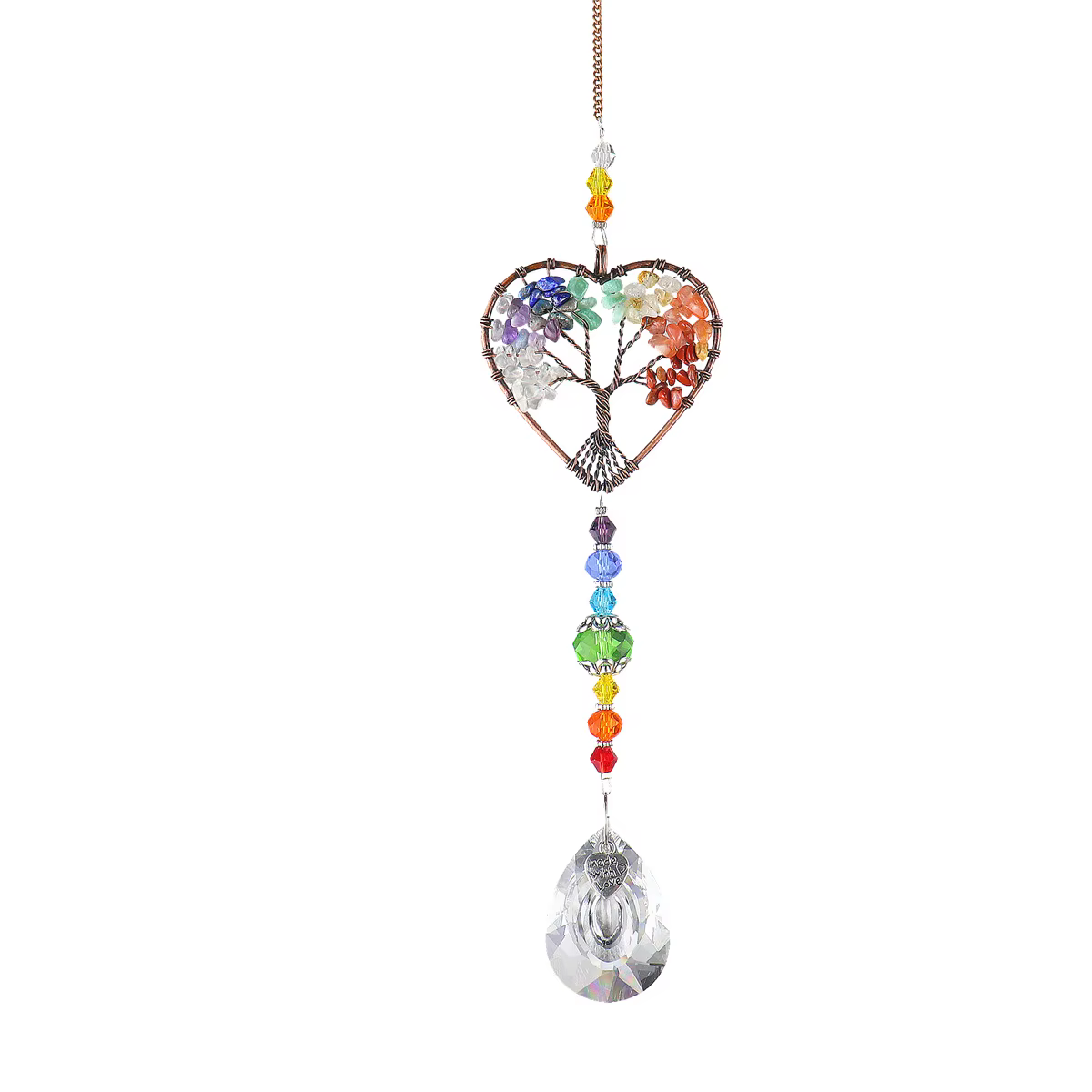 Attrape-lumière en cristal, arbre de vie, ornement en cristal, fabricant d'arc-en-ciel, prisme en cr