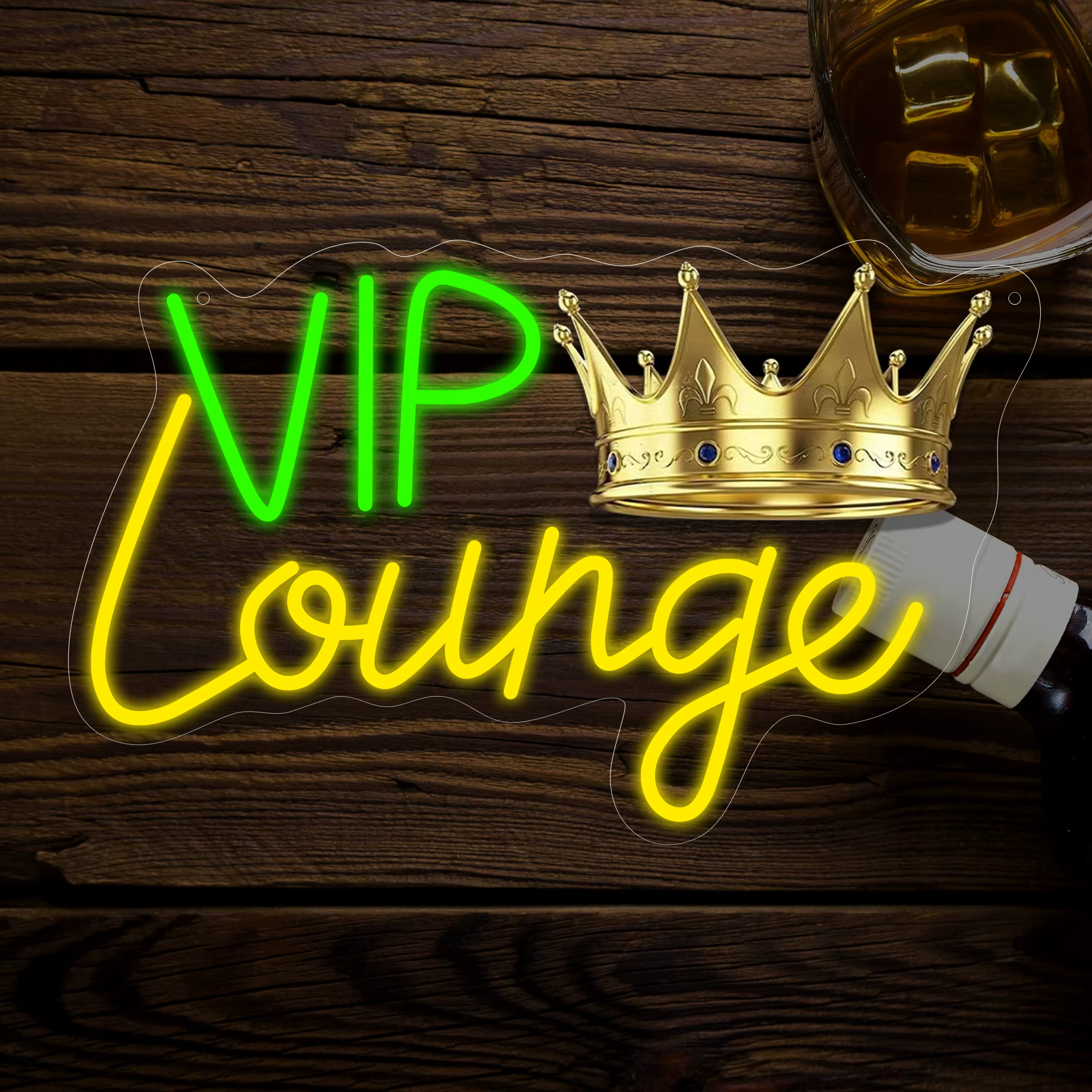 1 enseigne lumineuse néon pour salon VIP, bar, bureau, éclairage VIP, idéale pour hôtels, cafés, sal