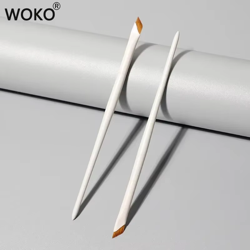 Brosse Eyeliner à lame améliorée, brosse à sourcils plate Ultra fine à Angle fin, pinceaux de maquil