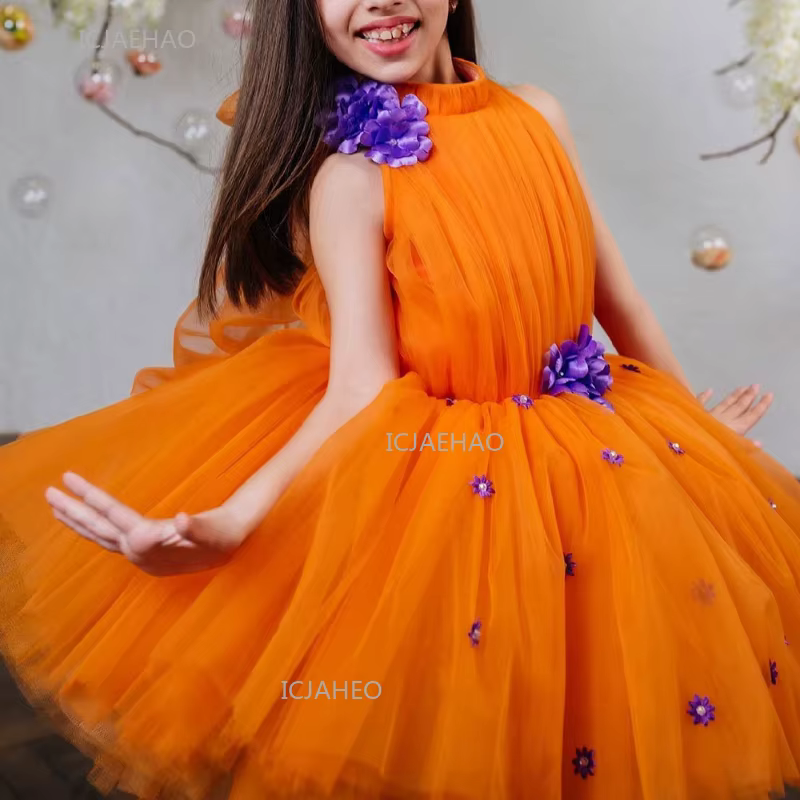 Robes de Soirée pour Filles, Robe de Princesse à Col Halter, Robe de Soirée, Robe de Cérémonie d'Ann