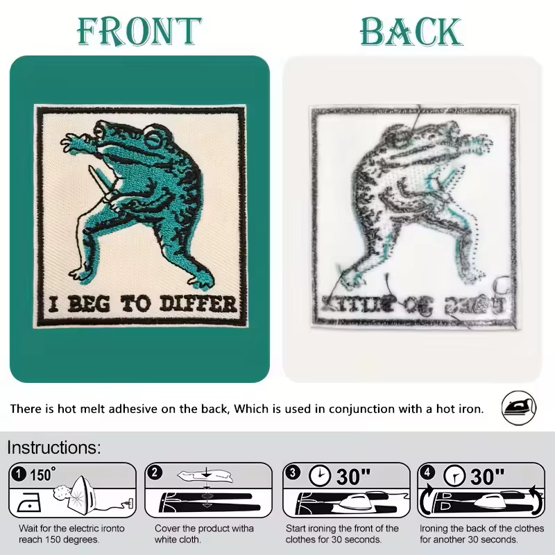 Patch brodé I Beg To Different, 1 pièce, Badge d'avertissement humoristique, cadeau pour vêtements, 
