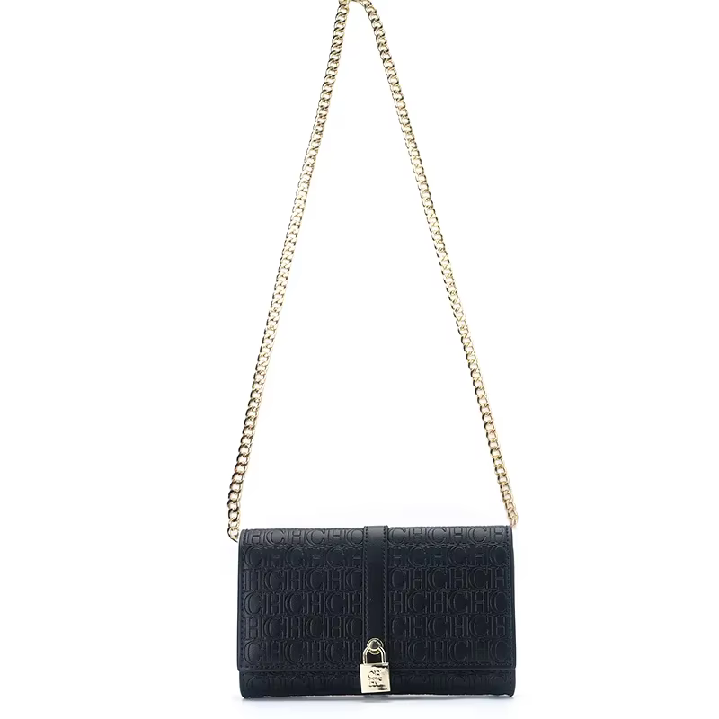 CH exquis à la mode lettre imprimée chaîne serrure conception classique femmes sac à main de haute q