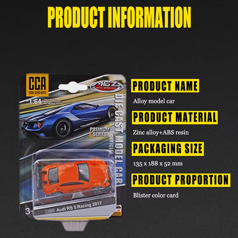 CCA MSZ 1:64 Volkswagen Audi modèle suspendu exquis voiture classique modèle de voiture statique en 
