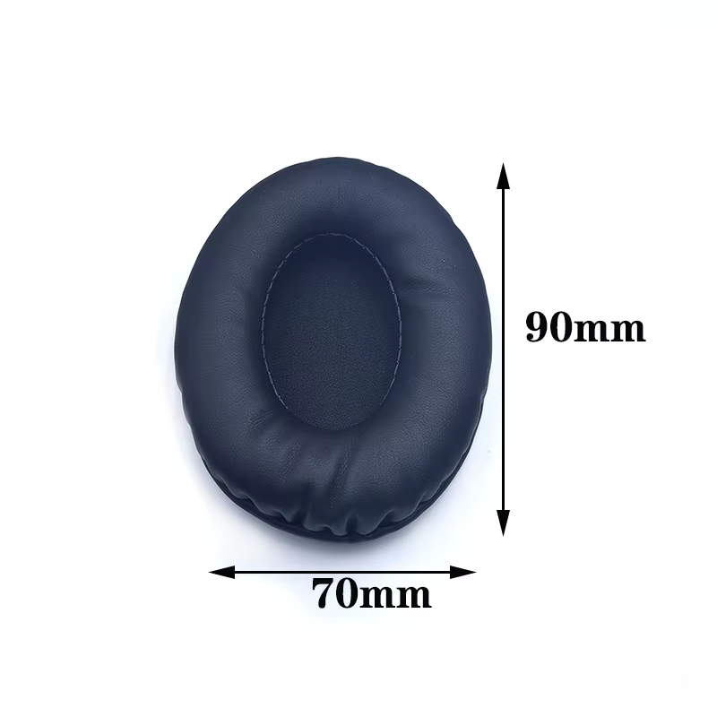 Coussinets d'oreille ovales pour écouteurs, housse en mousse de cuir éponge 60*70 60*80 65*85 70*90 