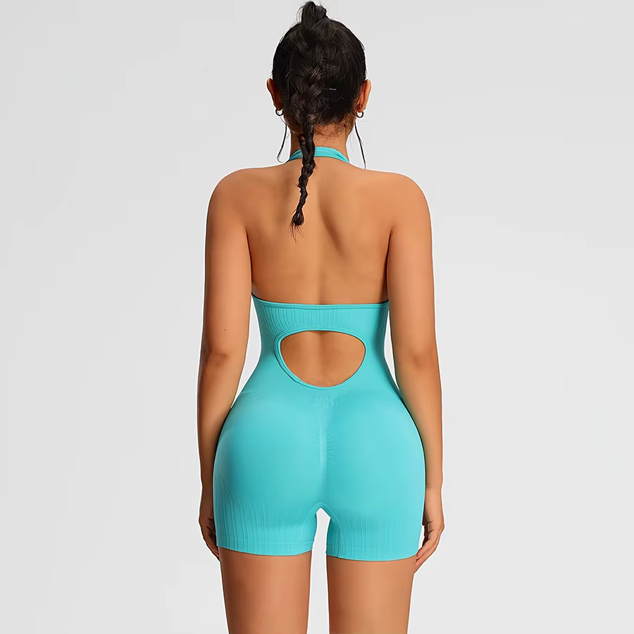 Barboteuses d'été vêtements de Sport femme Gym Combi-pantalons femmes combinaisons Sport Yoga vêteme