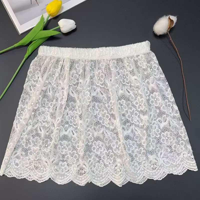Jupe superposée en dentelle florale exquise, Style fille Mori japonais et coréen, demi-jupe superpos