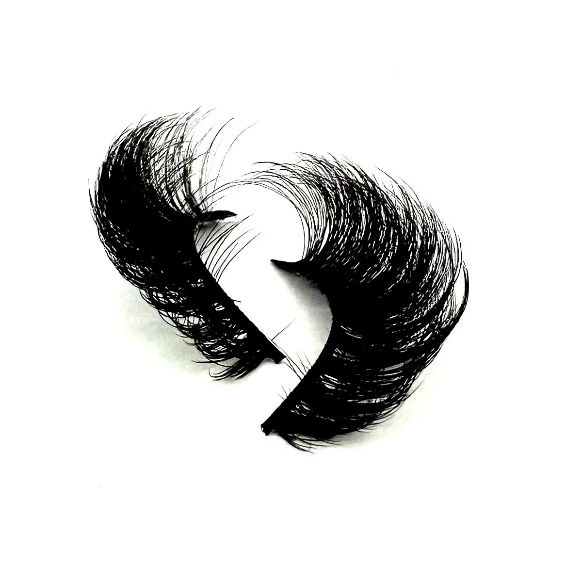 Faux-Cils en Faux Vison 8D Effet Oeil de Chat, Pack de Cils Volumineux, Touffus, Dramatique, Longs, 
