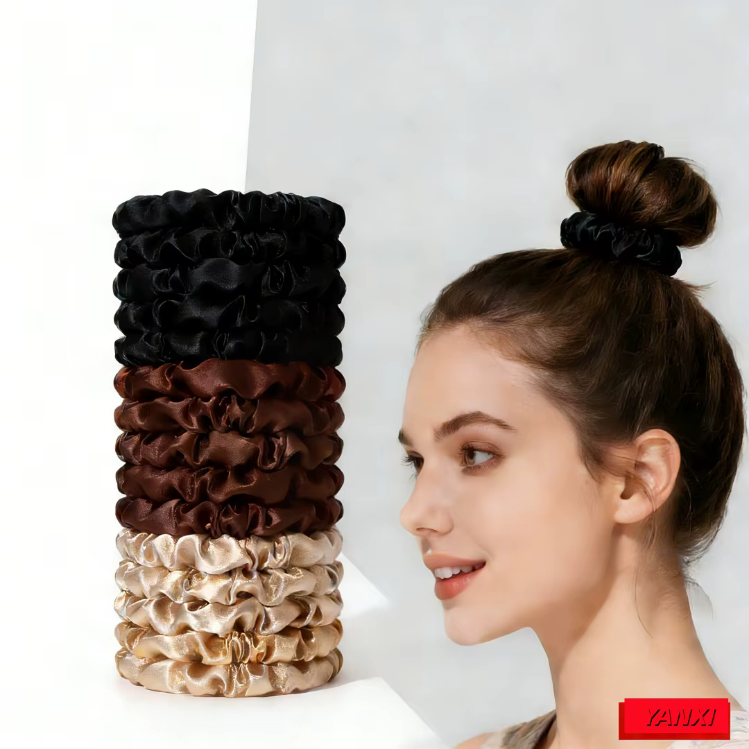 Chouchous en satin pour femmes, 1/30/60/100 pièces, 100 couleurs, petits couvre-chef de 6.5cm, acces