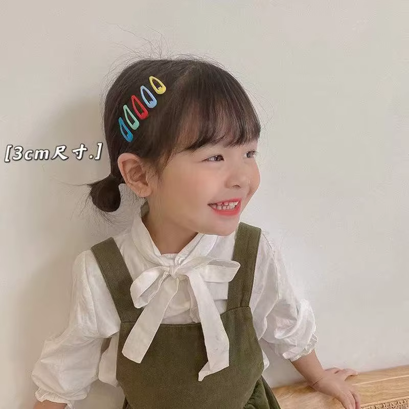 Pinces à cheveux BB colorées en forme de goutte d'eau pour enfants, 20 pièces/lot, 3cm, jolies éping